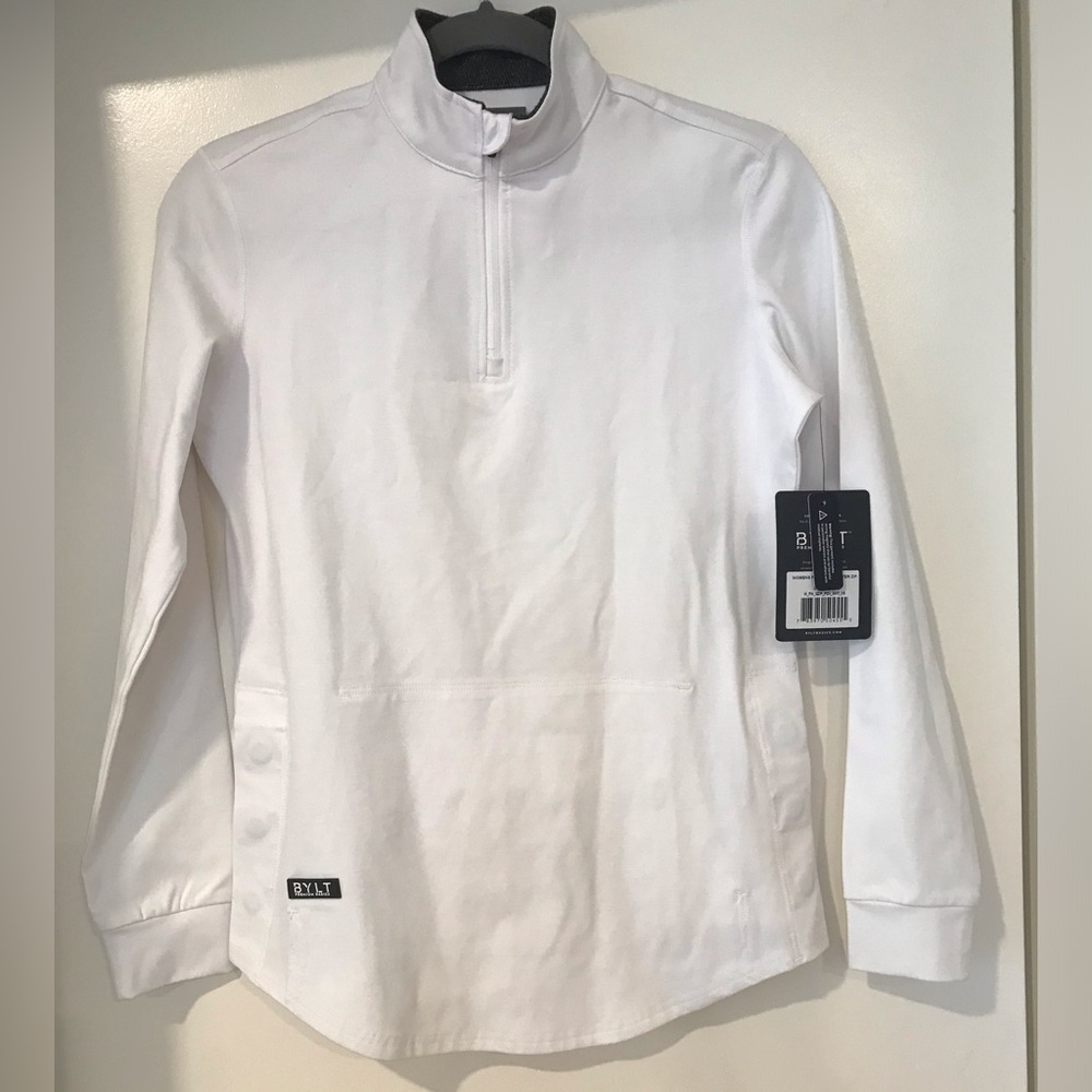NWT BYLT Basics Women’s Fairway Quarter Zip Pullover White Size XS - Picture 4 of 11
